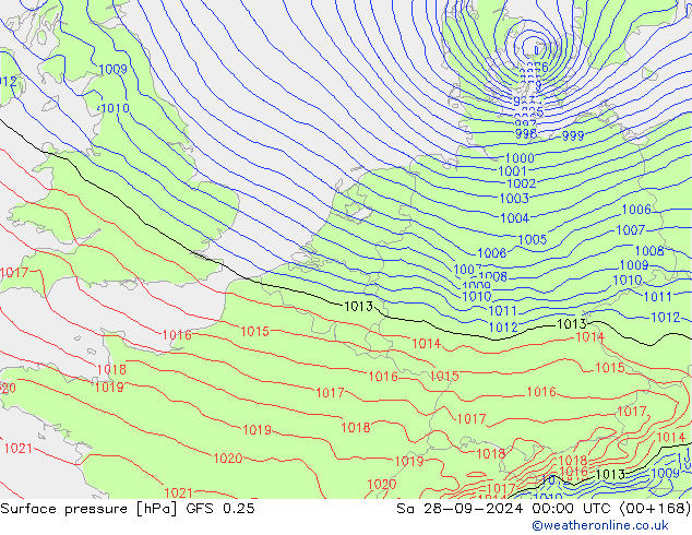 GFS 0.25: Sa 28.09.2024 00 UTC