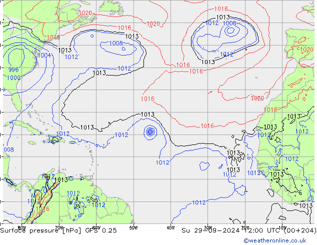 GFS 0.25: So 29.09.2024 12 UTC