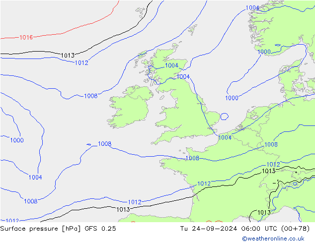 GFS 0.25: вт 24.09.2024 06 UTC