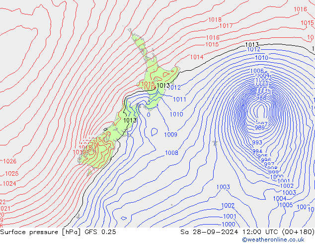 GFS 0.25: сб 28.09.2024 12 UTC