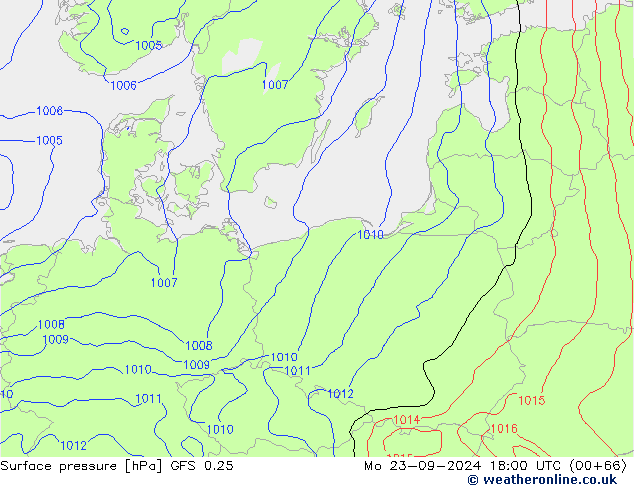 GFS 0.25: Mo 23.09.2024 18 UTC