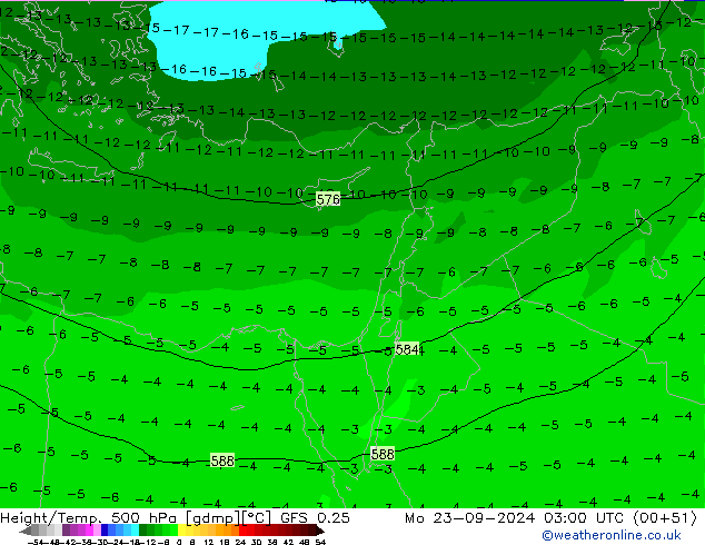 Height/Temp. 500 hPa GFS 0.25 Po 23.09.2024 03 UTC