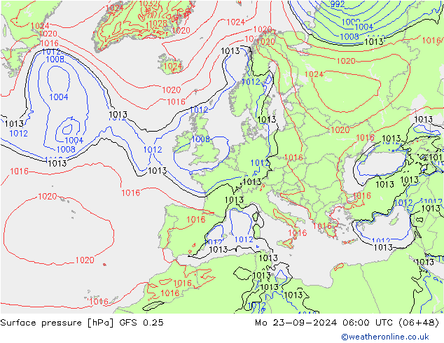 GFS 0.25: Mo 23.09.2024 06 UTC