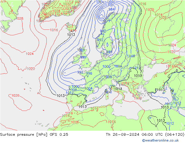 GFS 0.25: do 26.09.2024 06 UTC