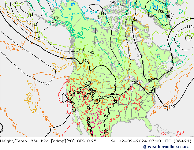 Z500/Rain (+SLP)/Z850 GFS 0.25 星期日 22.09.2024 03 UTC