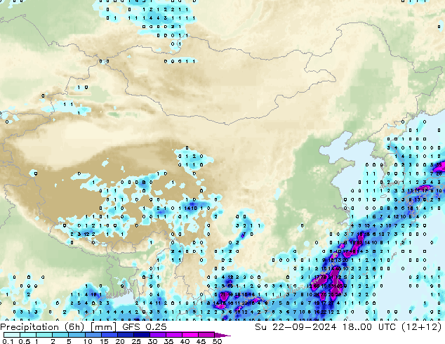 Z500/Rain (+SLP)/Z850 GFS 0.25 星期日 22.09.2024 00 UTC