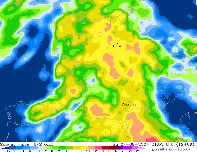 Soaring Index GFS 0.25 Sa 21.09.2024 21 UTC