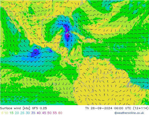 Bodenwind GFS 0.25 Do 26.09.2024 06 UTC