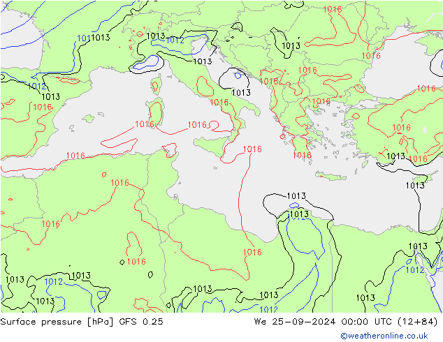 GFS 0.25: We 25.09.2024 00 UTC