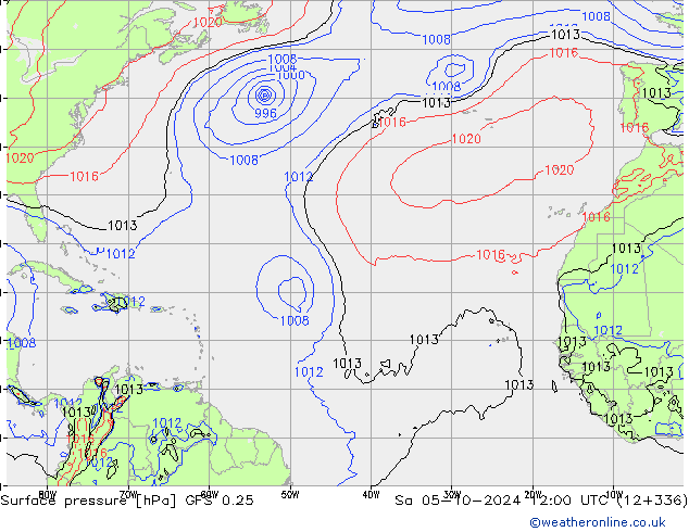 GFS 0.25: Sa 05.10.2024 12 UTC