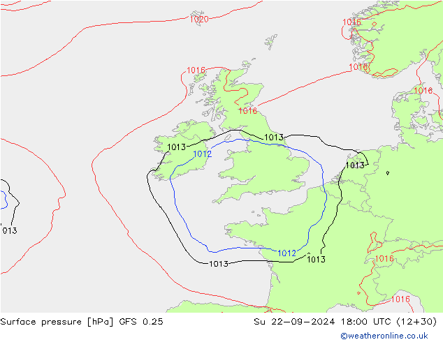 GFS 0.25: So 22.09.2024 18 UTC