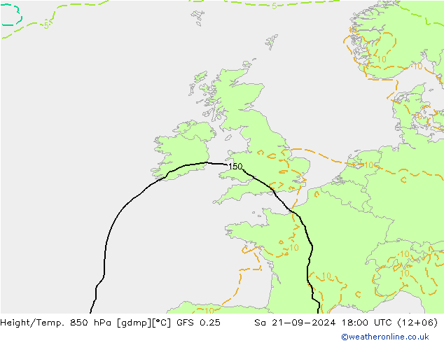 Z500/Regen(+SLP)/Z850 GFS 0.25 za 21.09.2024 18 UTC