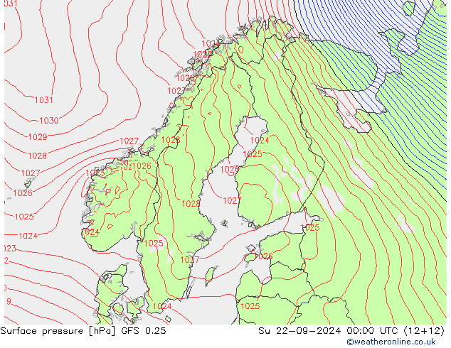 GFS 0.25: So 22.09.2024 00 UTC