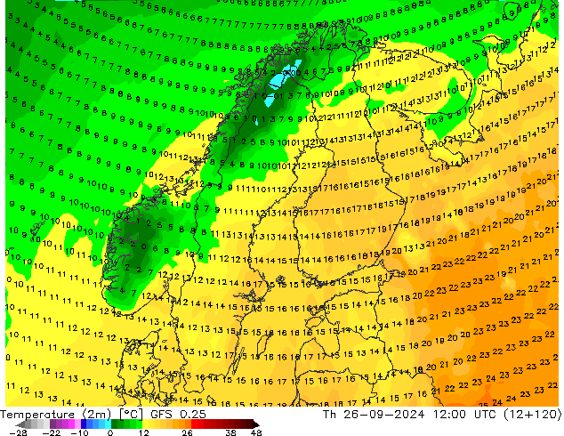 GFS 0.25: Th 26.09.2024 12 UTC