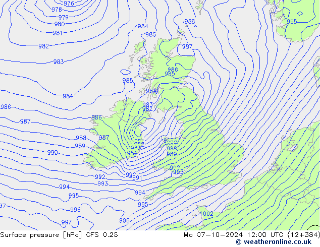 GFS 0.25: 星期一 07.10.2024 12 UTC