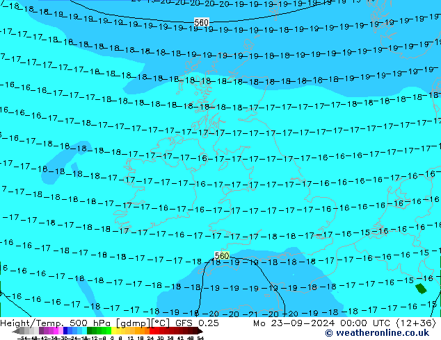 GFS 0.25: Mo 23.09.2024 00 UTC