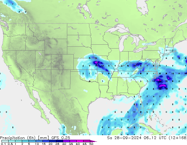 Z500/Rain (+SLP)/Z850 GFS 0.25 Sa 28.09.2024 12 UTC