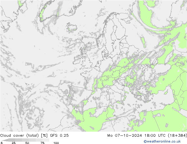 云 (总) GFS 0.25 星期一 07.10.2024 18 UTC