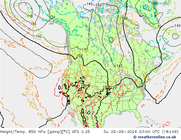 Z500/Rain (+SLP)/Z850 GFS 0.25 So 22.09.2024 03 UTC