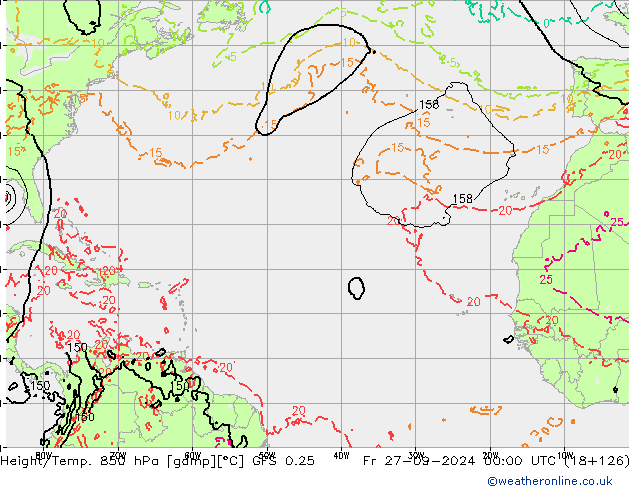 Z500/Rain (+SLP)/Z850 GFS 0.25 Fr 27.09.2024 00 UTC