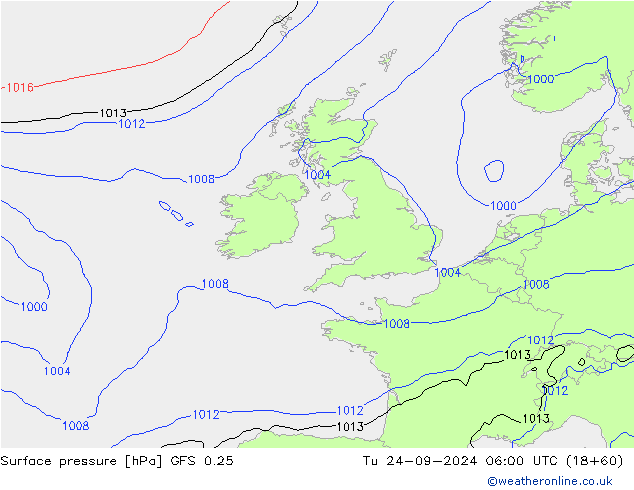 GFS 0.25: Di 24.09.2024 06 UTC