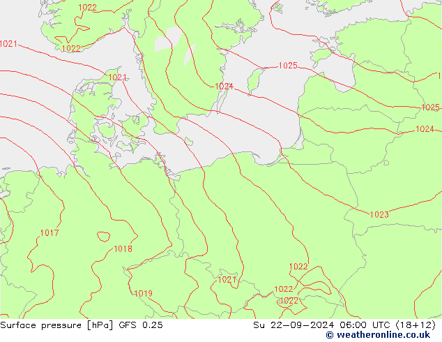 GFS 0.25: Su 22.09.2024 06 UTC