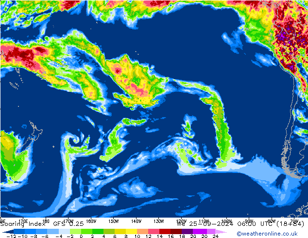 Soaring Index GFS 0.25 mer 25.09.2024 06 UTC