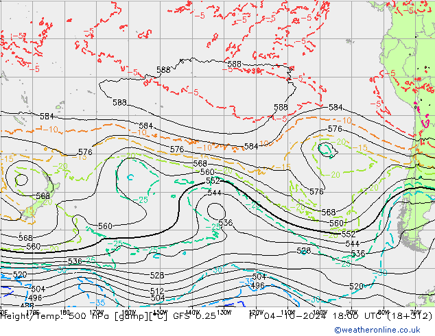 Z500/Regen(+SLP)/Z850 GFS 0.25 vr 04.10.2024 18 UTC