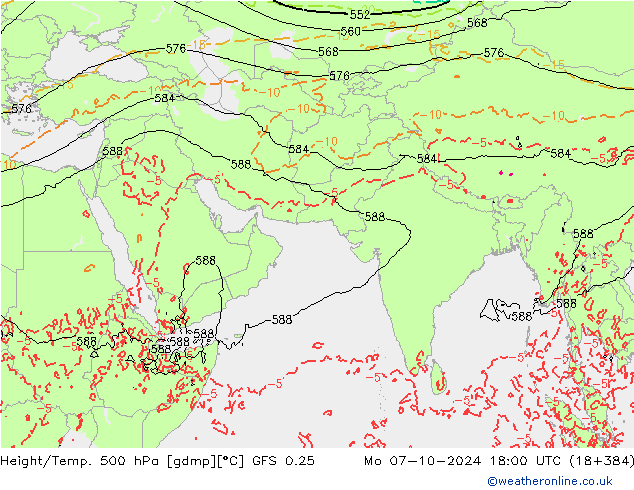 Z500/Rain (+SLP)/Z850 GFS 0.25 Seg 07.10.2024 18 UTC