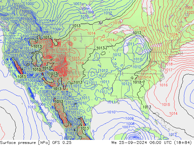 GFS 0.25: wo 25.09.2024 06 UTC