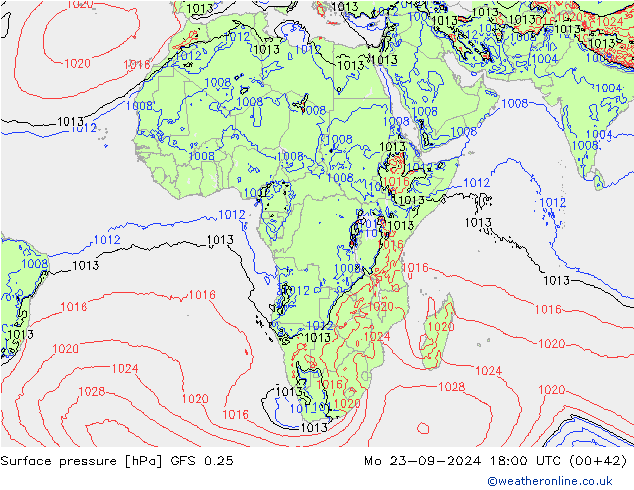 GFS 0.25: lun 23.09.2024 18 UTC