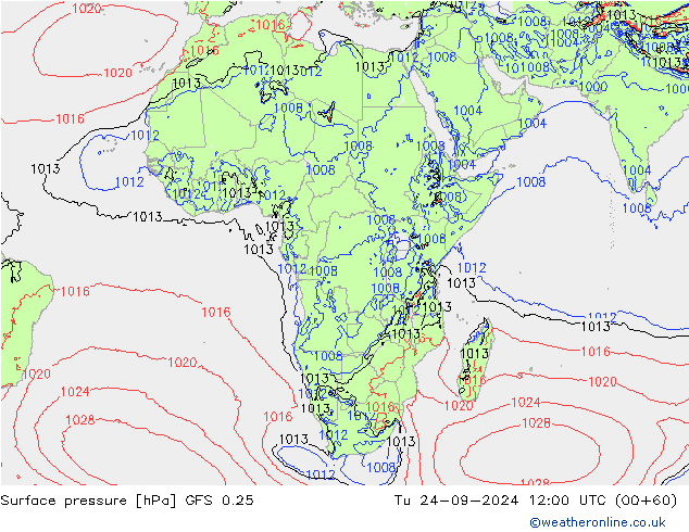 GFS 0.25: Sa 24.09.2024 12 UTC