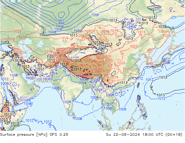 GFS 0.25: Su 22.09.2024 18 UTC