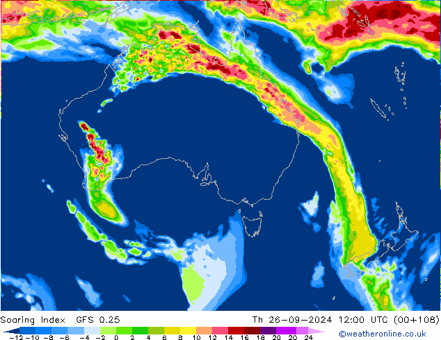 Soaring Index GFS 0.25 Do 26.09.2024 12 UTC