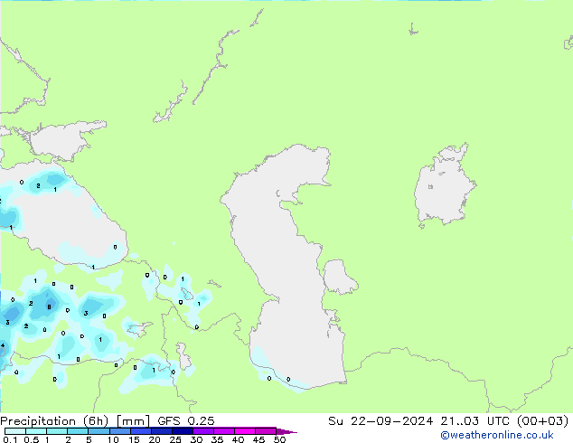 Z500/Rain (+SLP)/Z850 GFS 0.25 Вс 22.09.2024 03 UTC