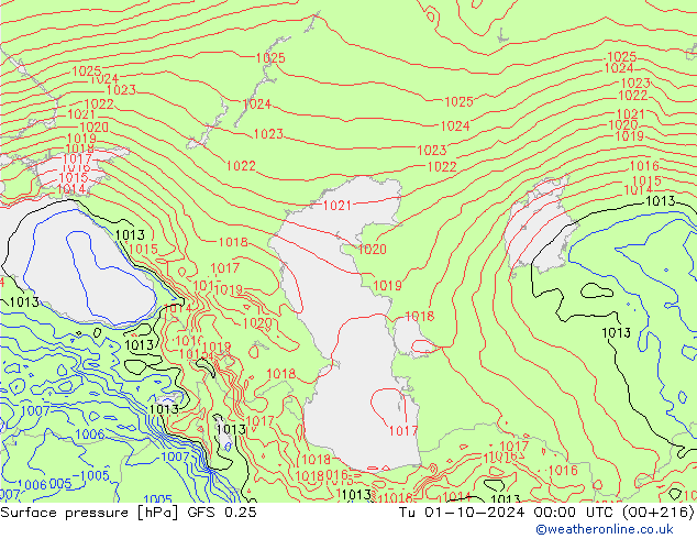 GFS 0.25: Tu 01.10.2024 00 UTC