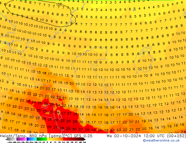 GFS 0.25: We 02.10.2024 12 UTC