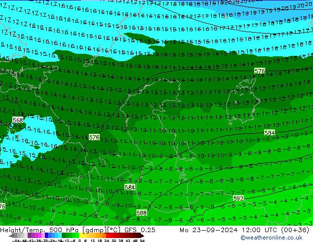 Z500/Regen(+SLP)/Z850 GFS 0.25 ma 23.09.2024 12 UTC