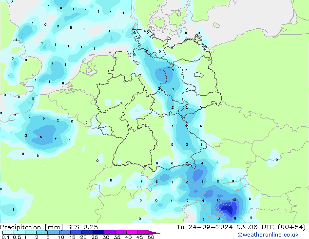 GFS 0.25: mar 24.09.2024 06 UTC