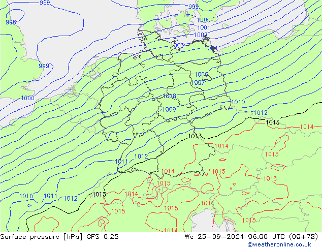 GFS 0.25: Mi 25.09.2024 06 UTC