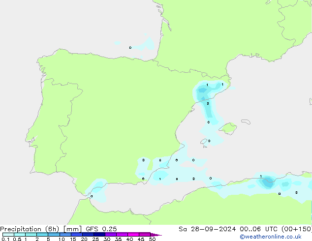 Z500/Yağmur (+YB)/Z850 GFS 0.25 Cts 28.09.2024 06 UTC