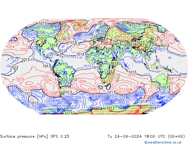 GFS 0.25: Ter 24.09.2024 18 UTC