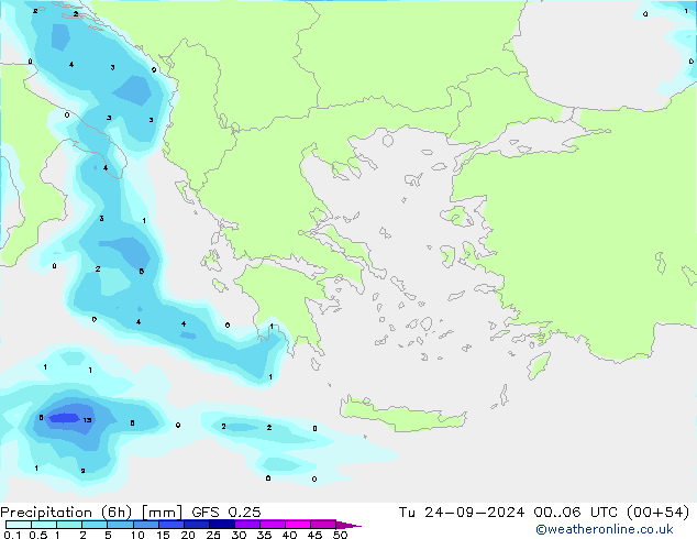 Z500/Regen(+SLP)/Z850 GFS 0.25 di 24.09.2024 06 UTC