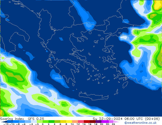 Soaring Index GFS 0.25 So 22.09.2024 06 UTC