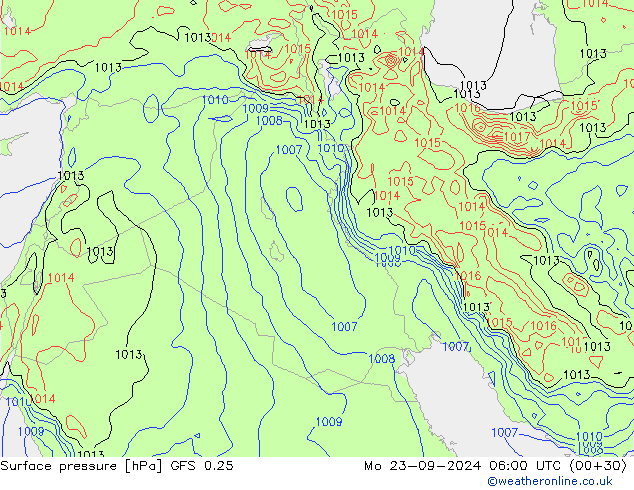 GFS 0.25: ma 23.09.2024 06 UTC