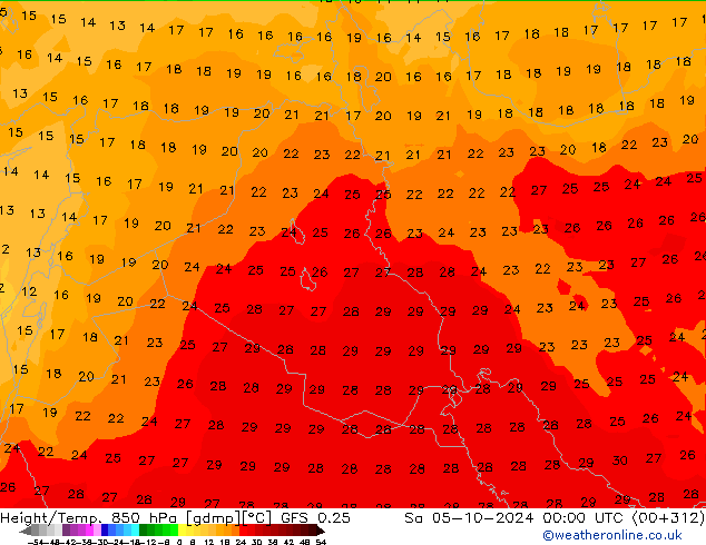 Z500/Rain (+SLP)/Z850 GFS 0.25 So 05.10.2024 00 UTC