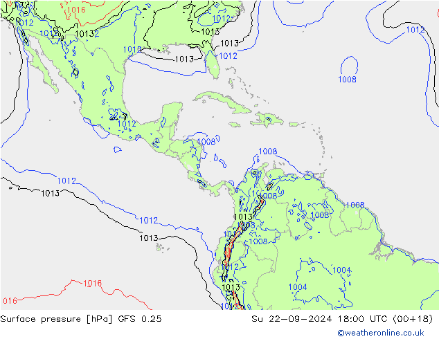 GFS 0.25: Ne 22.09.2024 18 UTC