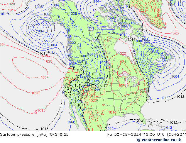 GFS 0.25: ma 30.09.2024 12 UTC