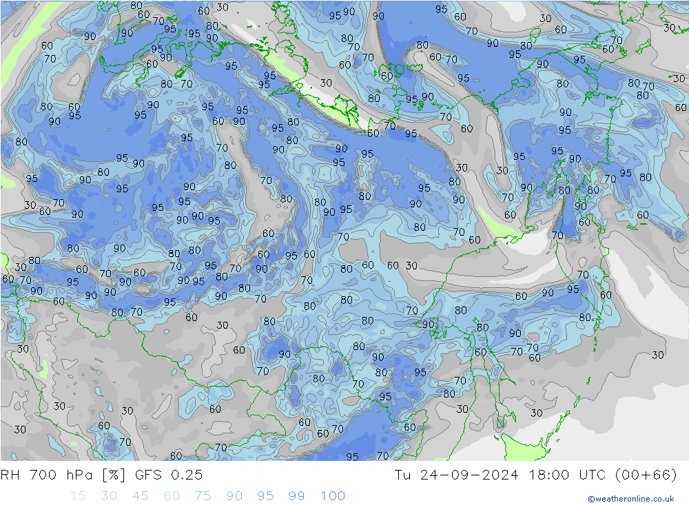 RV 700 hPa GFS 0.25 di 24.09.2024 18 UTC