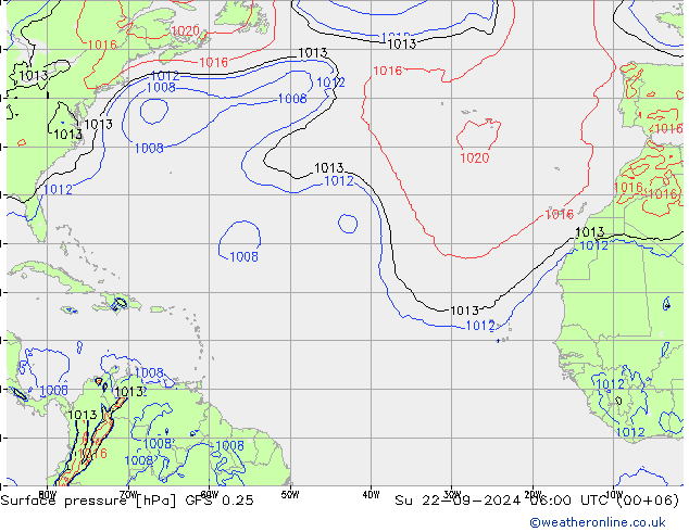 GFS 0.25: Su 22.09.2024 06 UTC